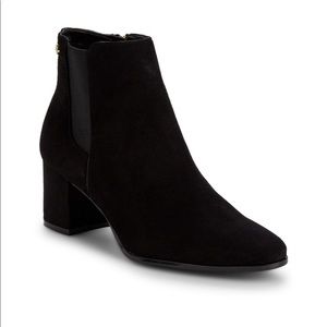 calvin klein fisa suede ankle bootie